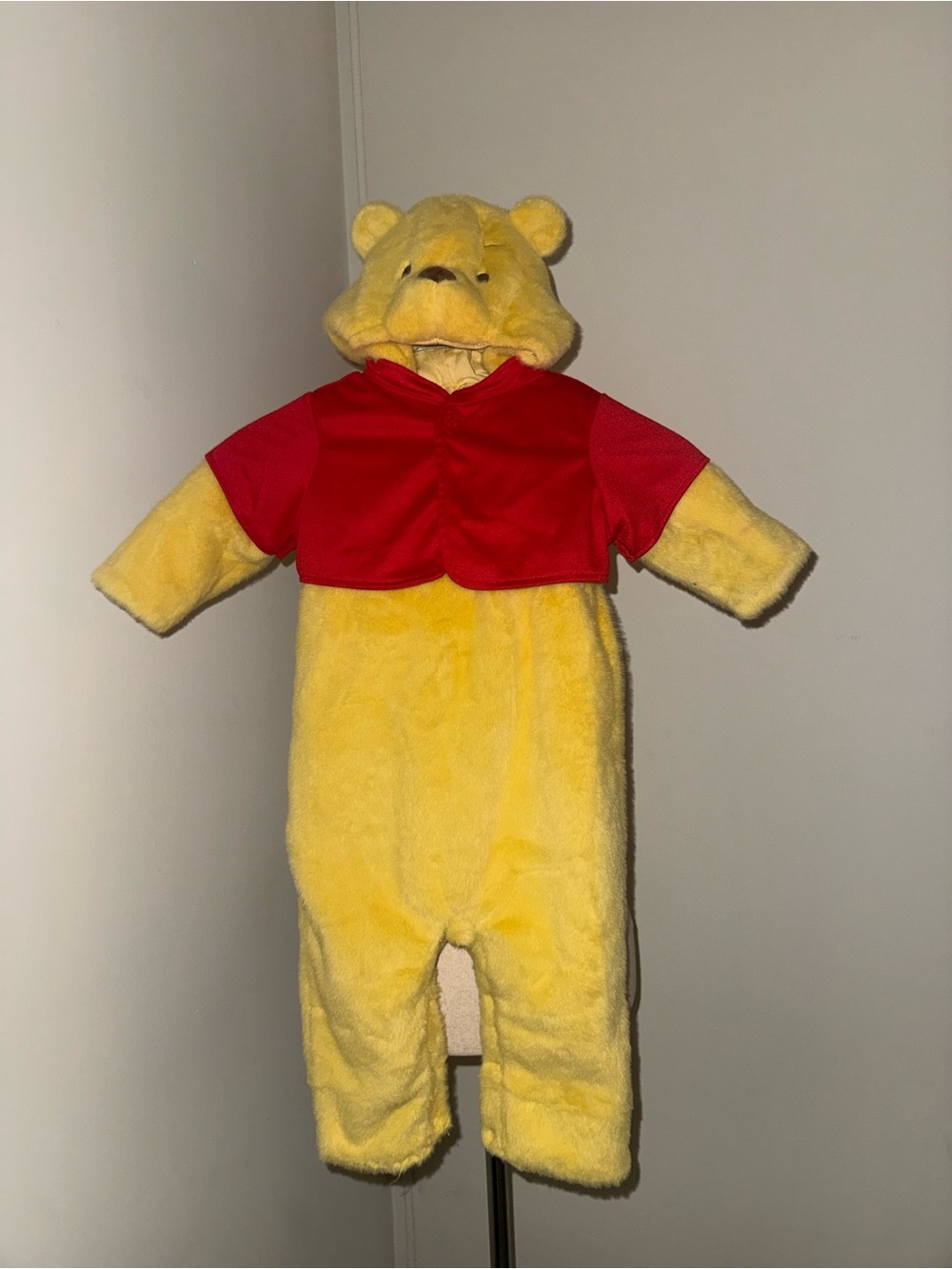 Pottery Barn Kids Yellow & Red Plush Bear Costume Hoodie